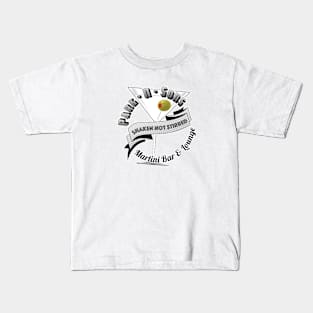 Park N Sons Martini Bar & Lounge B/W Kids T-Shirt